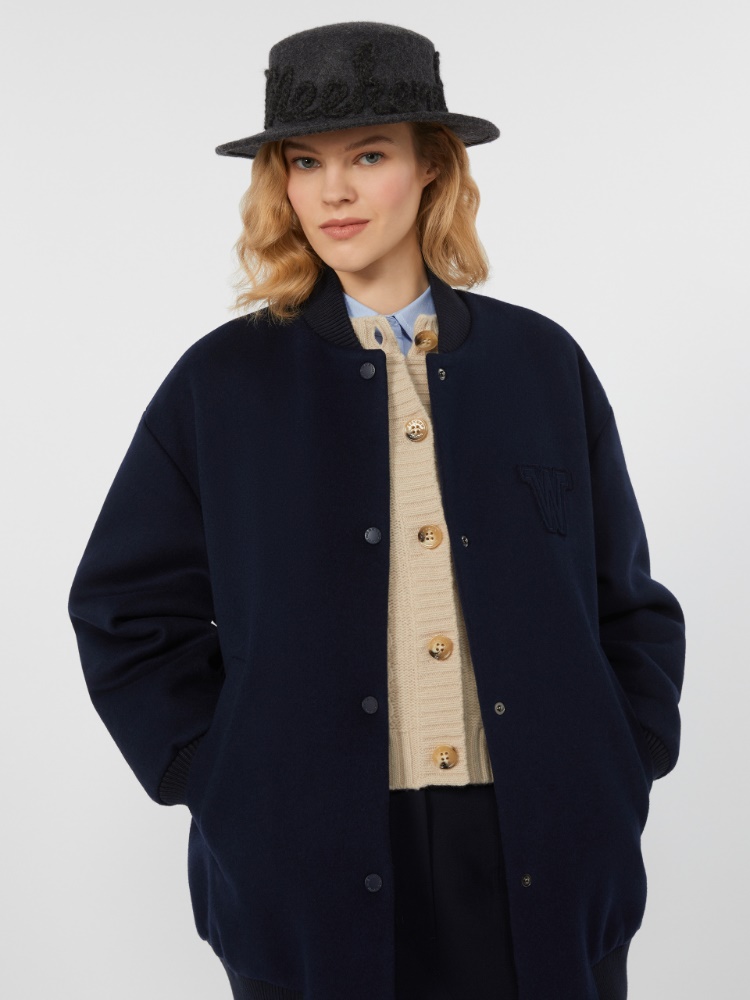 Double wool bomber jacket - NAVY - Weekend