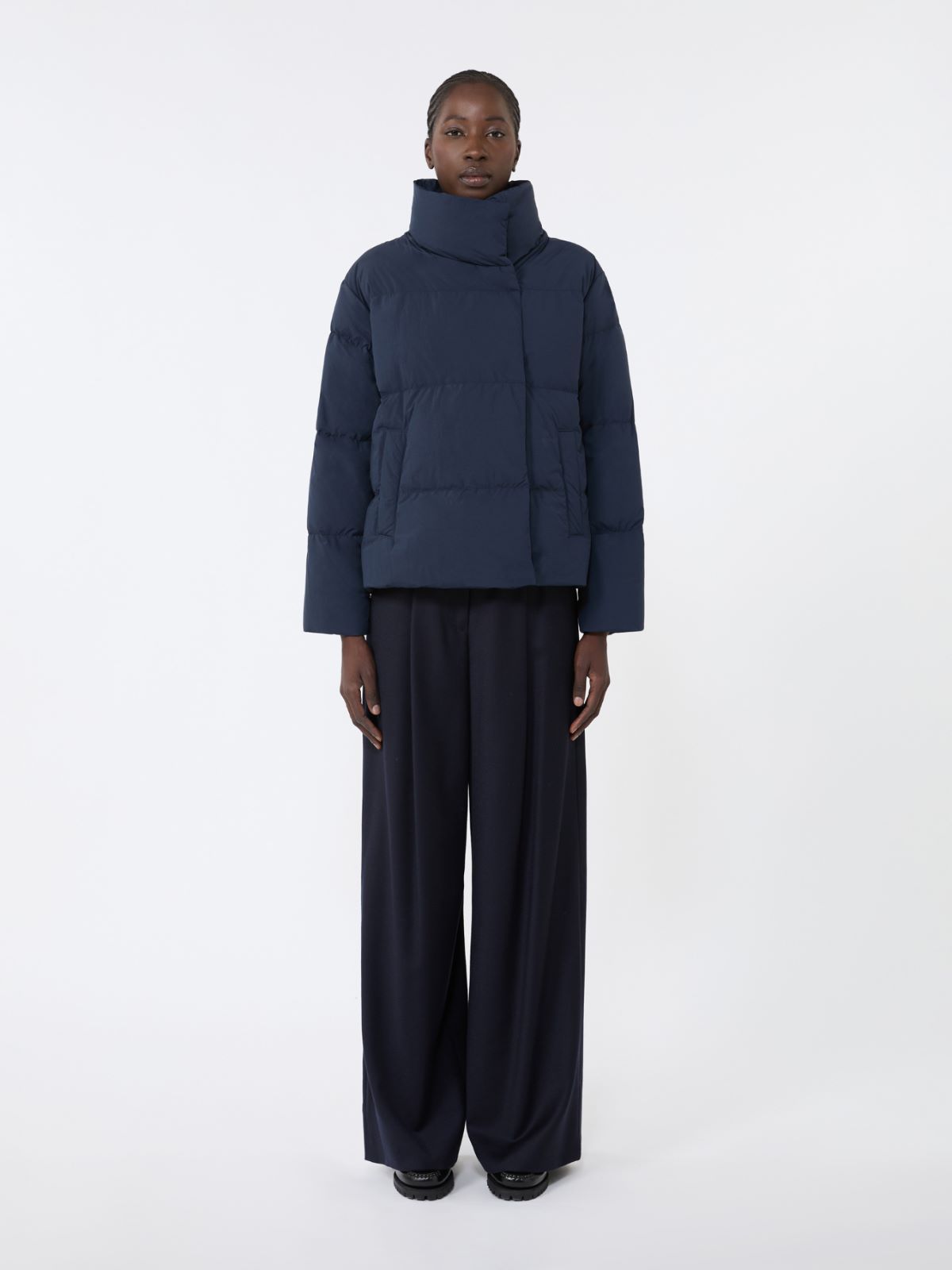 Short jacket in water-repellent fabric - NAVY - Weekend - 2