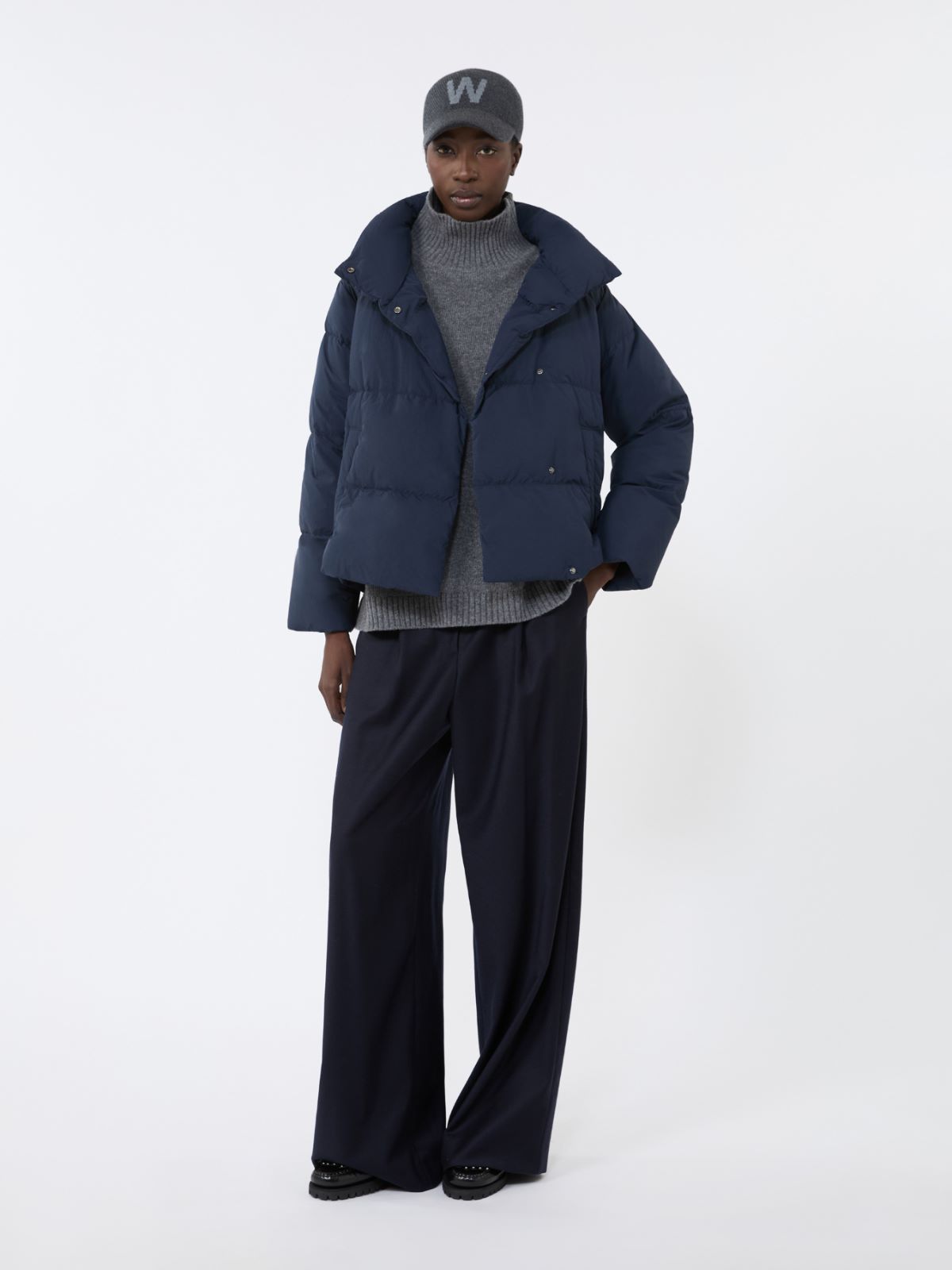 Short jacket in water-repellent fabric - NAVY - Weekend