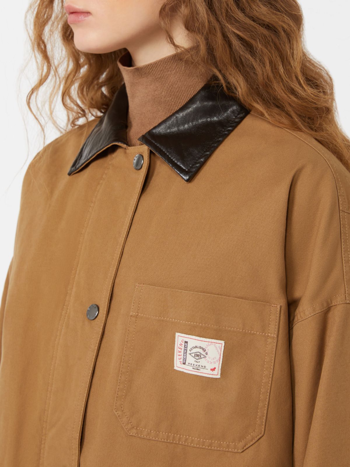 Cotton canvas jacket - CAMEL - Weekend - 4