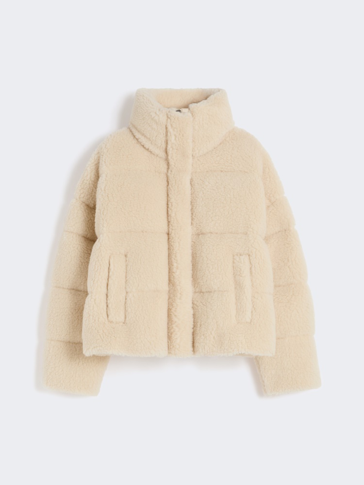 Cropped wool down jacket - IVORY - Weekend - 2