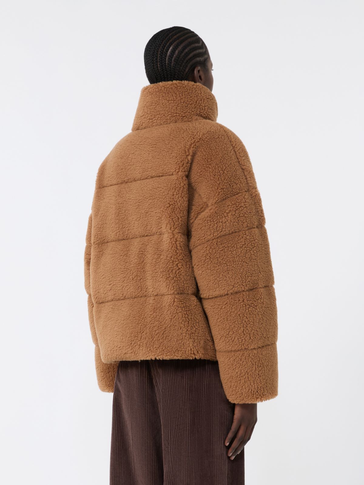 Cropped wool down jacket - CAMEL - Weekend - 3
