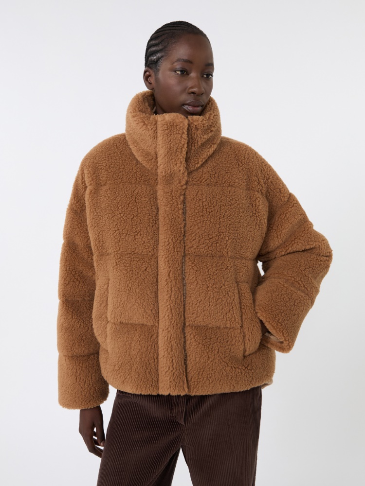 Cropped wool down jacket - CAMEL - Weekend