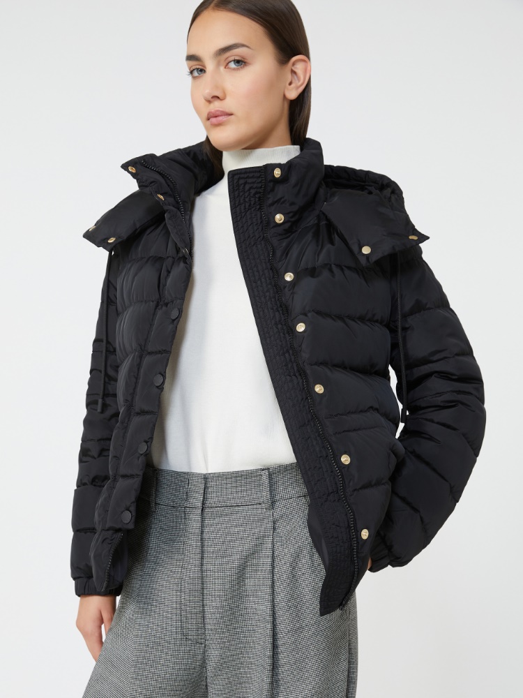 Short down jacket in water-repellent taffeta - BLACK - Weekend