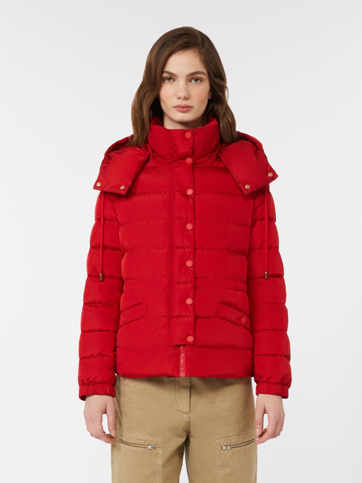 Short down jacket in water-repellent taffeta - RED - Weekend - 2
