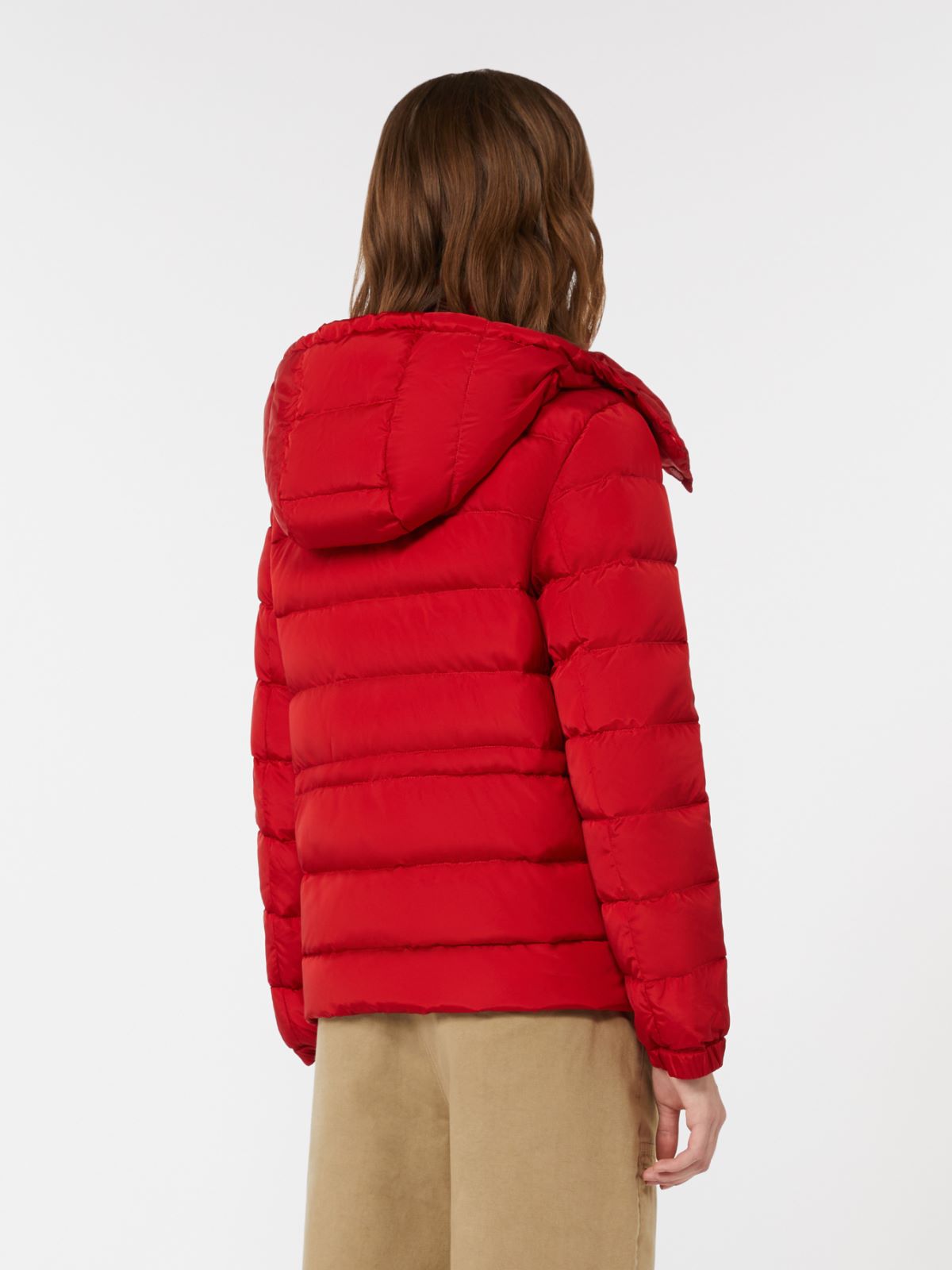 Short down jacket in water-repellent taffeta - RED - Weekend - 3