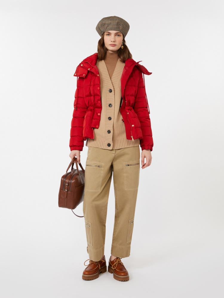 Short down jacket in water-repellent taffeta - RED - Weekend
