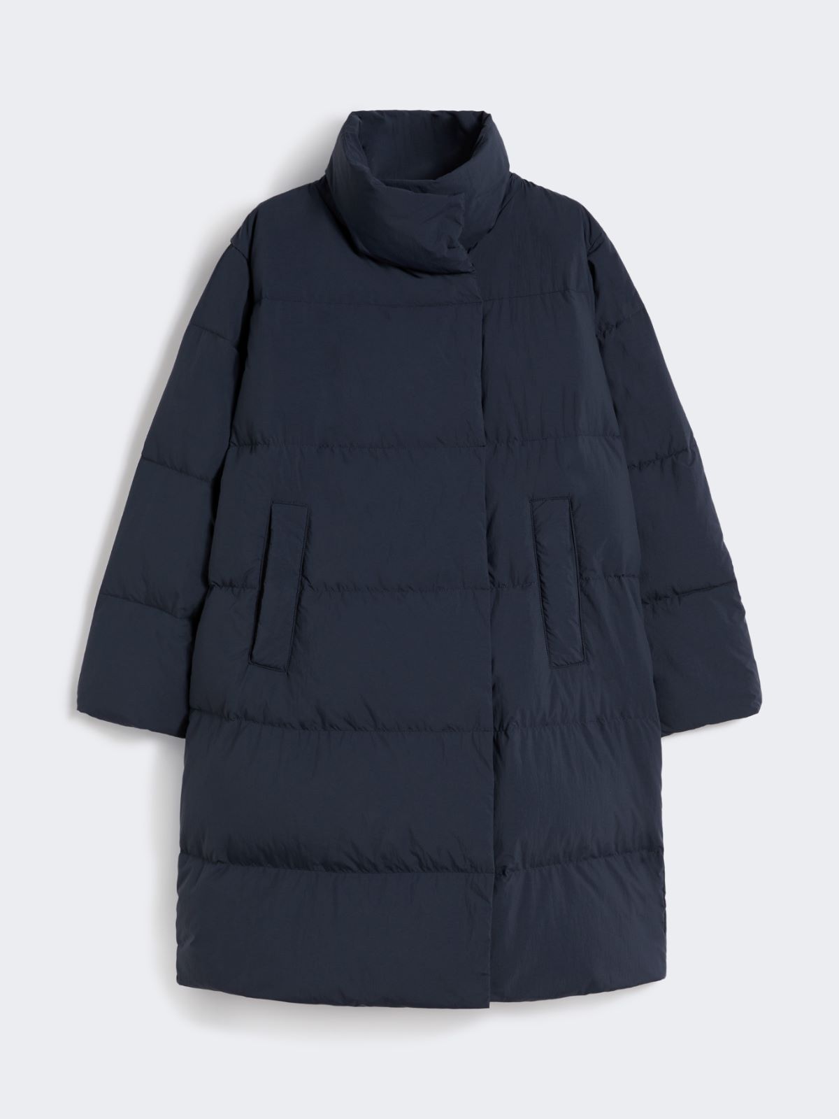 Water-repellent technical canvas down jacket - NAVY - Weekend - 5