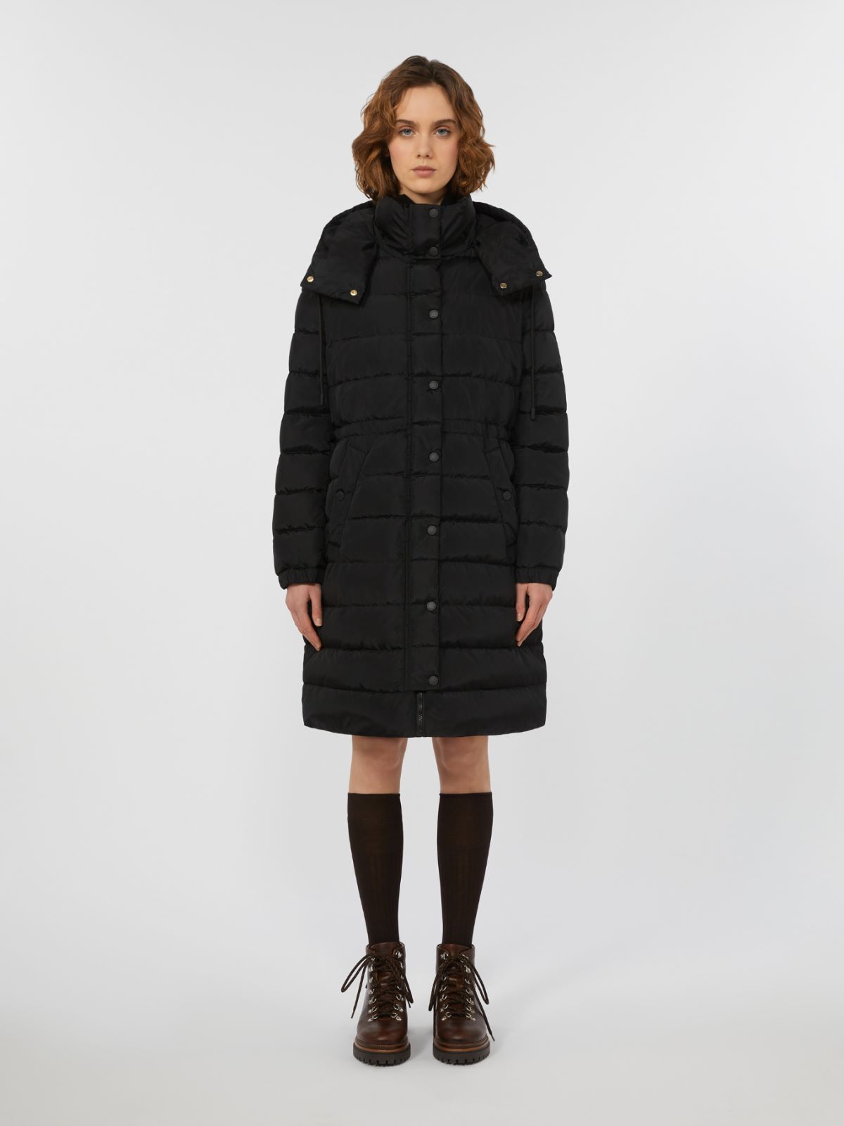 Slim-fit down jacket in water-repellent taffeta - BLACK - Weekend - 2