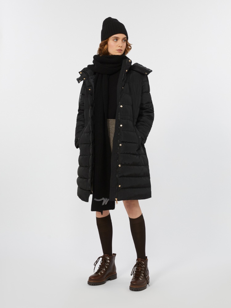 Slim-fit down jacket in water-repellent taffeta - BLACK - Weekend