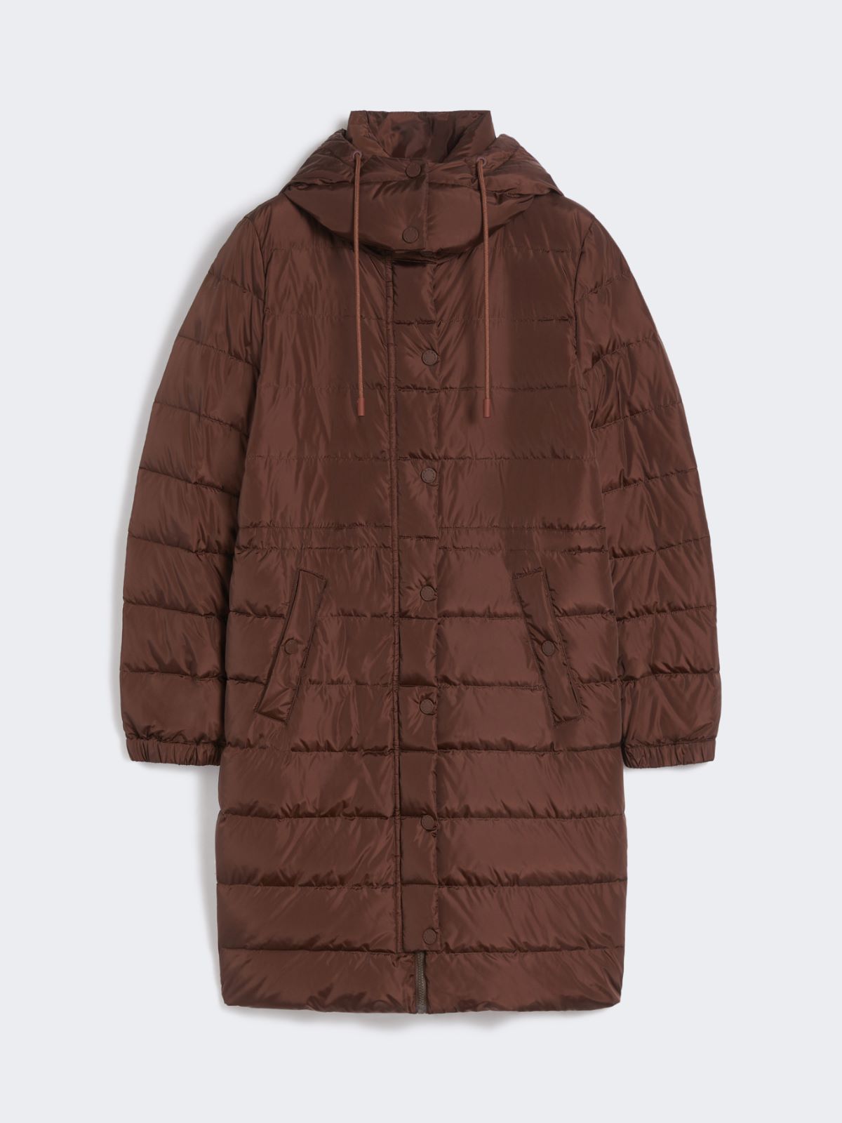 Slim-fit down jacket in water-repellent taffeta - WINE-COLOURED - Weekend - 6