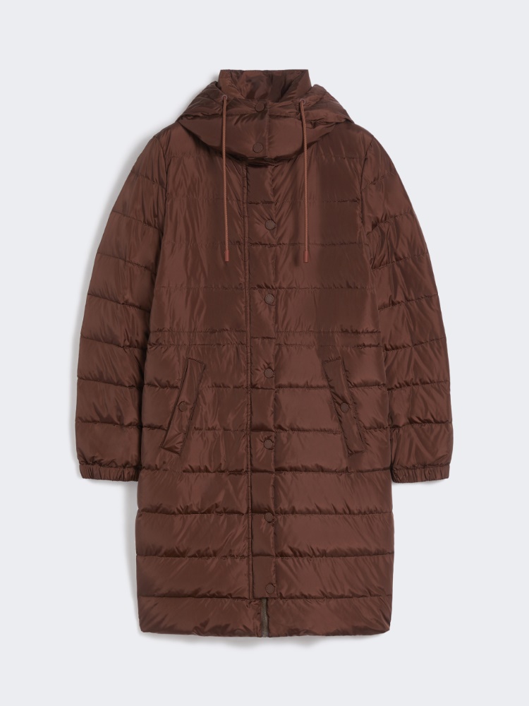 Slim-fit down jacket in water-repellent taffeta - WINE-COLOURED - Weekend - 2