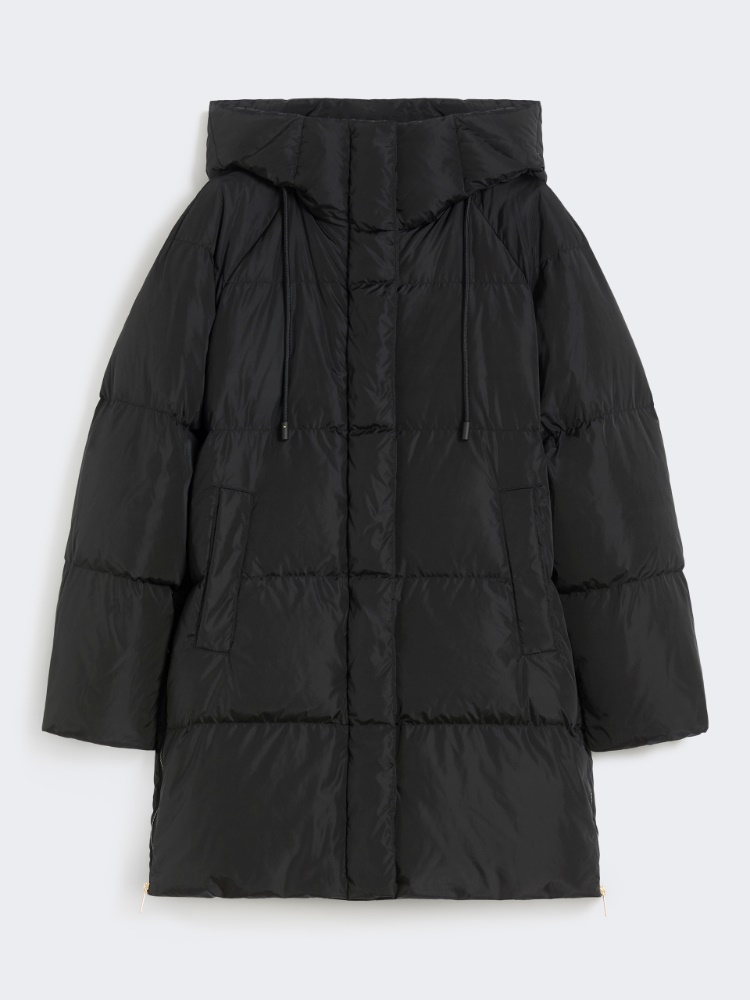 Midi parka in water-repellent taffeta - BLACK - Weekend - 2