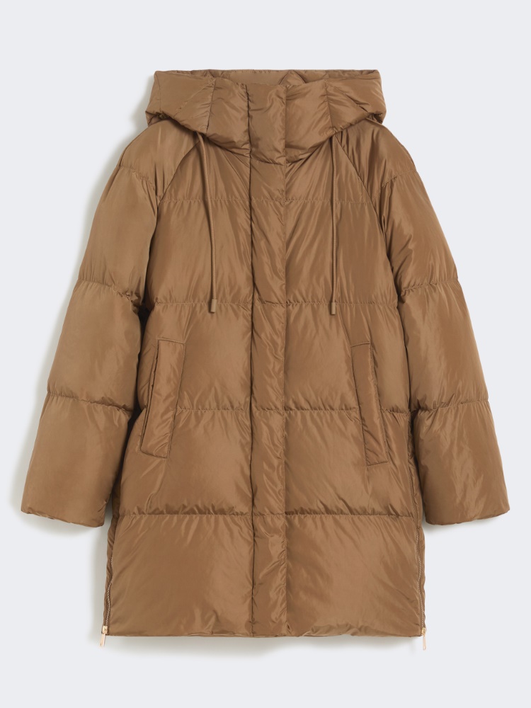 Midi parka in water-repellent taffeta - HAZELNUT BROWN - Weekend - 2
