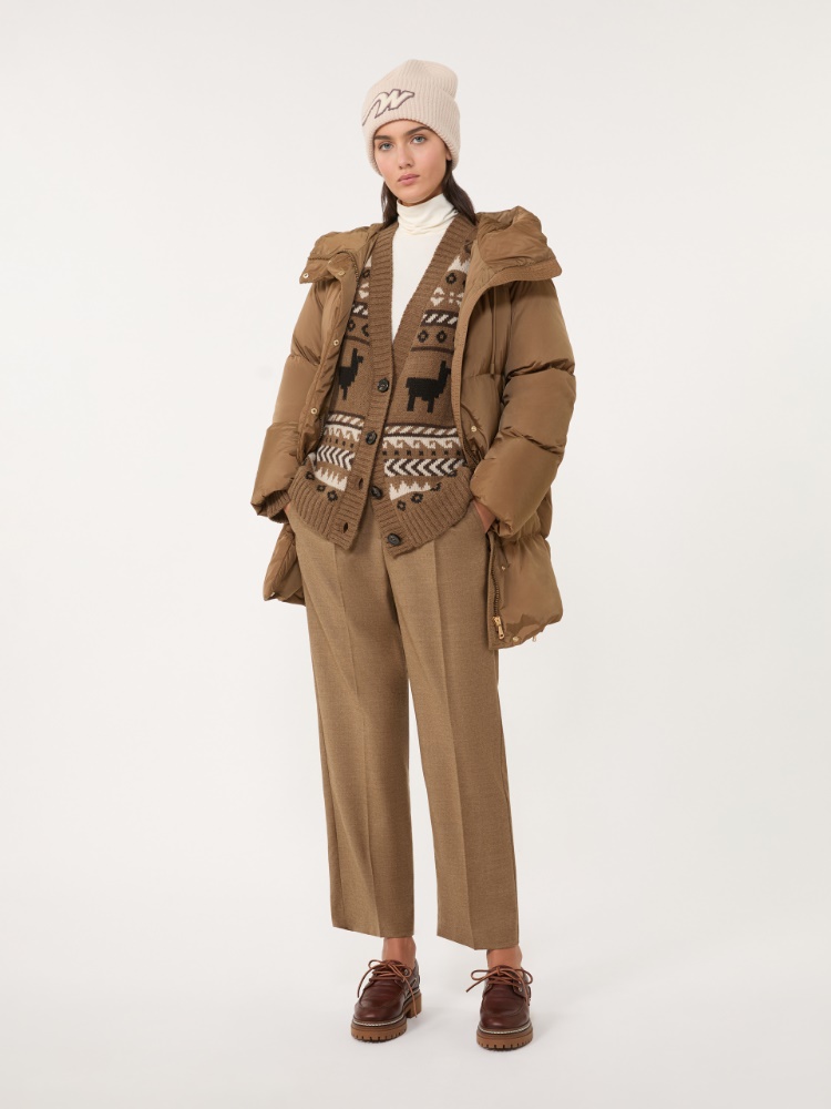 Midi parka in water-repellent taffeta - HAZELNUT BROWN - Weekend