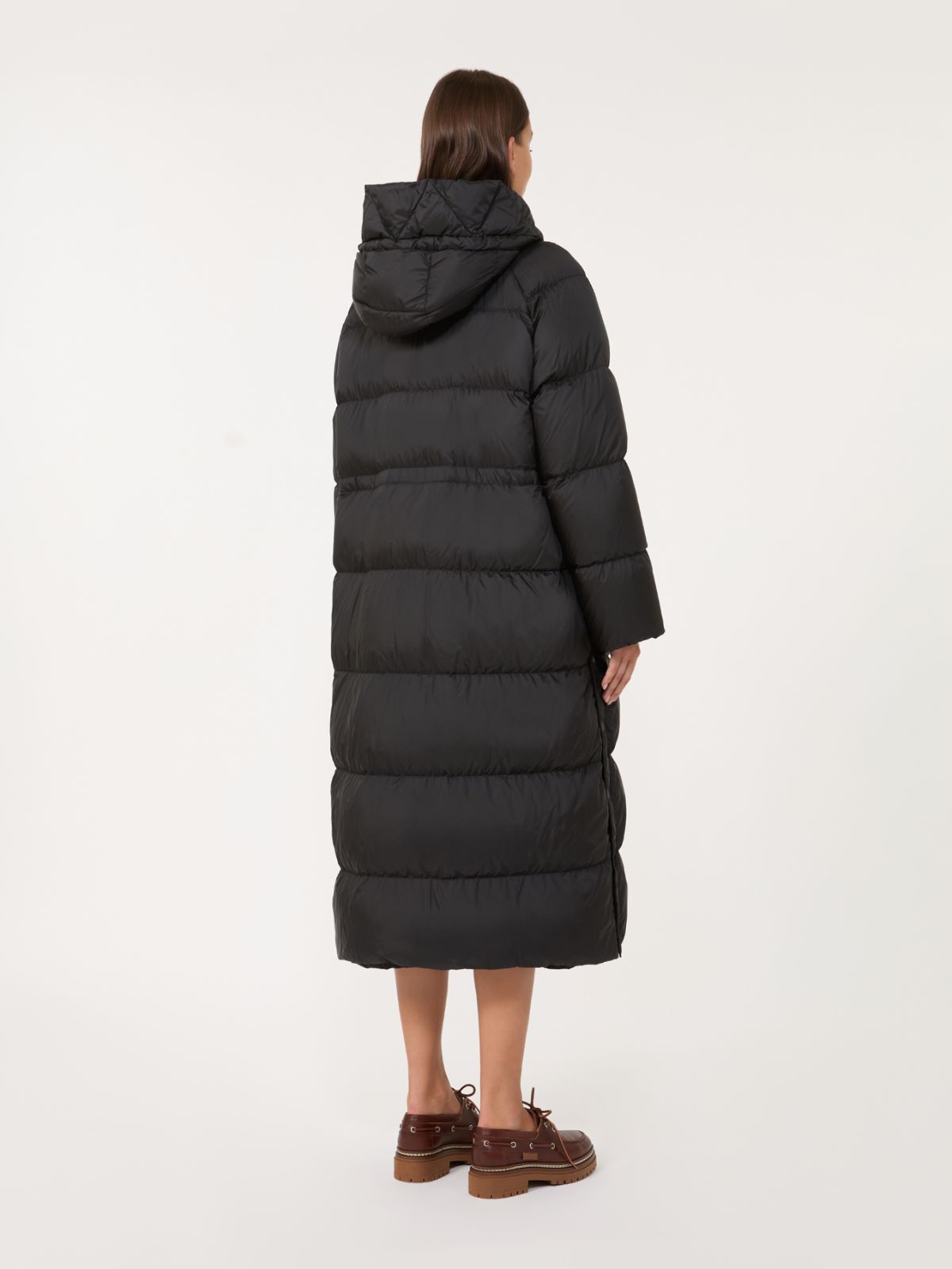 Reversible down jacket in water-repellent canvas - BLACK - Weekend - 3