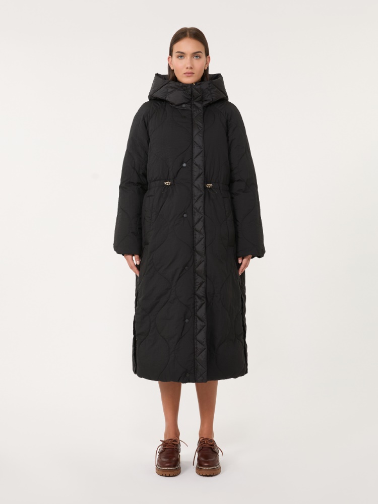 Reversible down jacket in water-repellent canvas - BLACK - Weekend