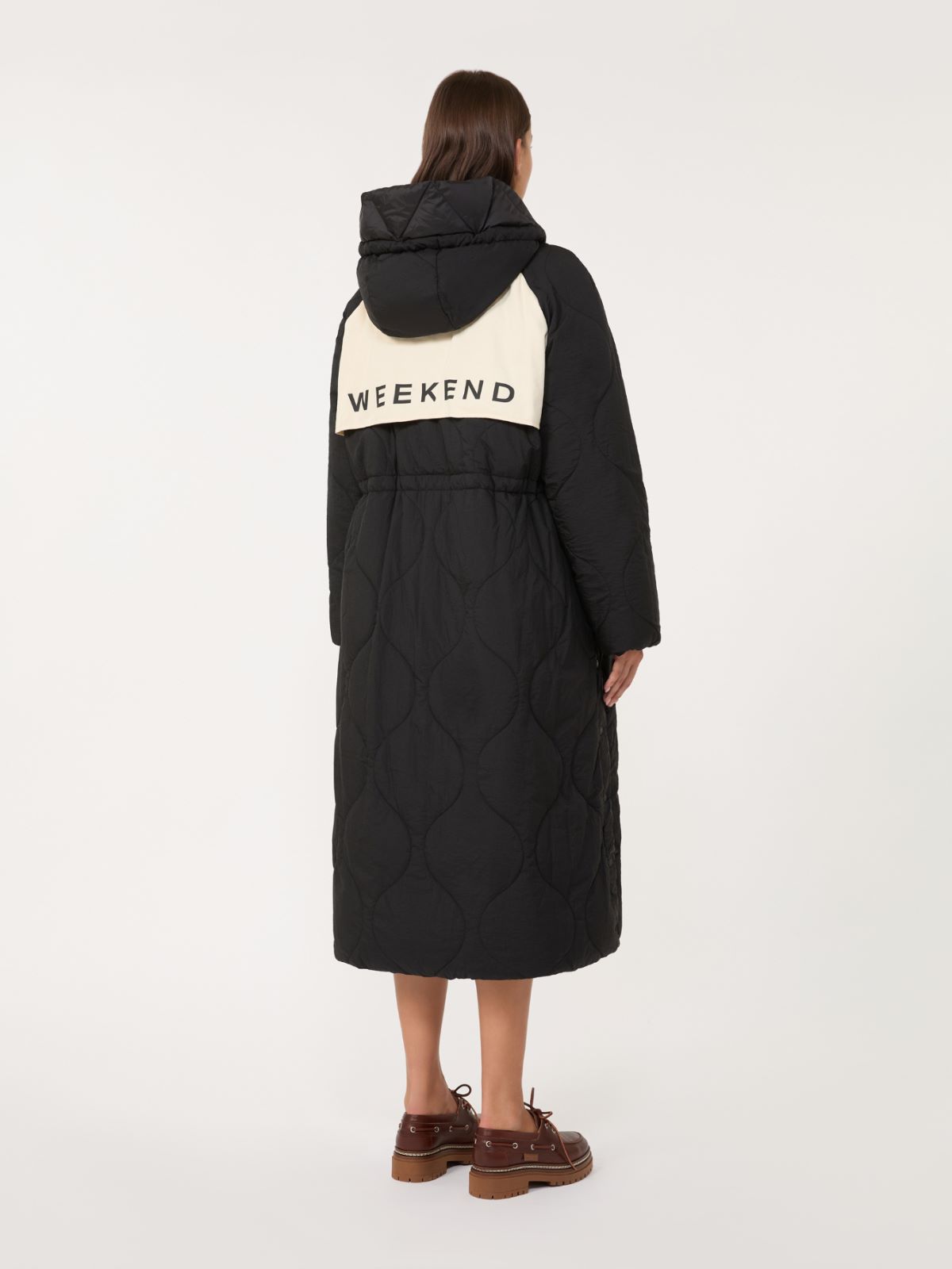 Reversible down jacket in water-repellent canvas - BLACK - Weekend - 5