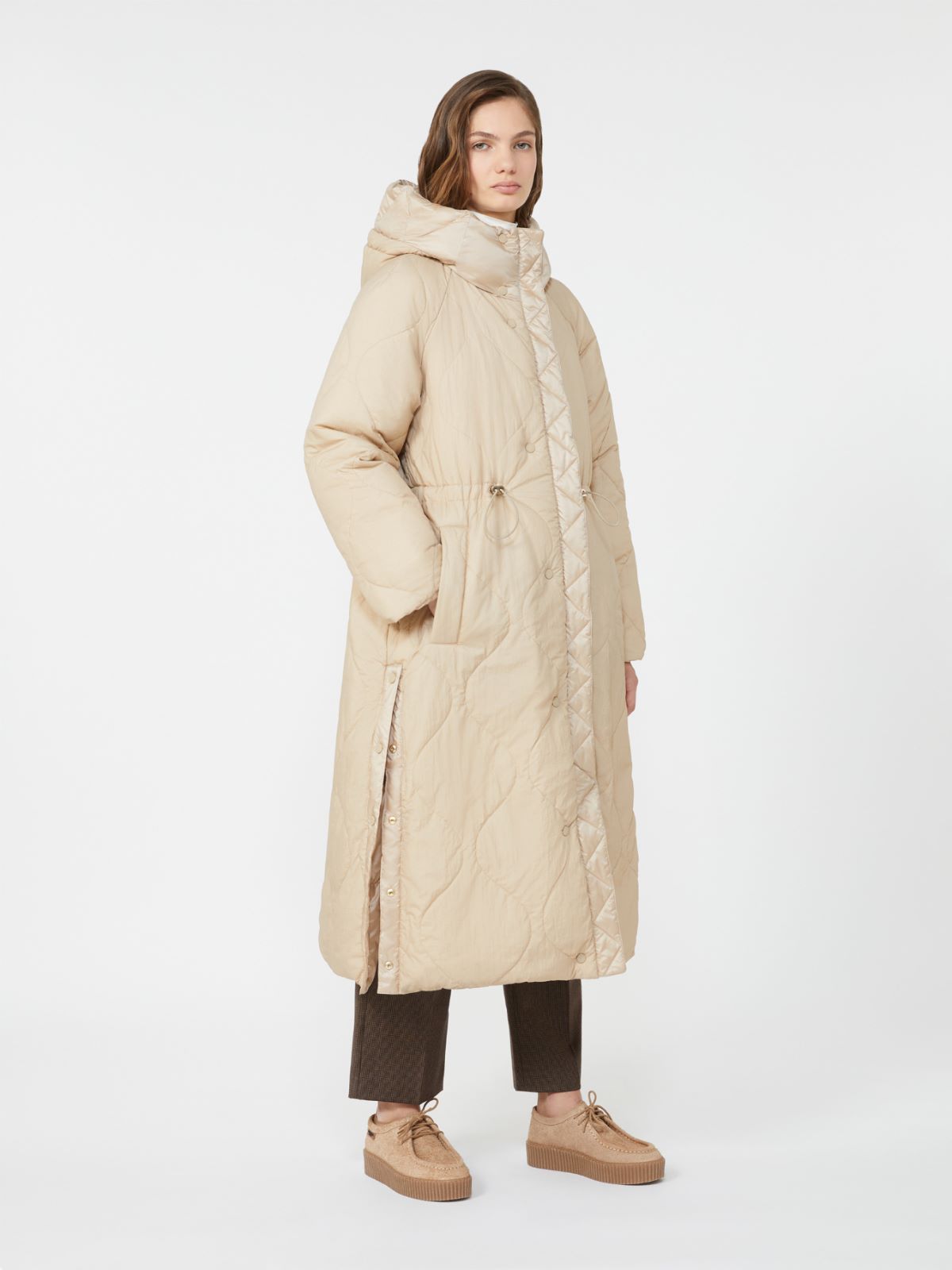 Reversible down jacket in water-repellent canvas - BEIGE - Weekend - 4