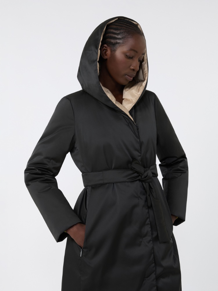 Reversible down jacket in water-repellent fabric - BLACK - Weekend