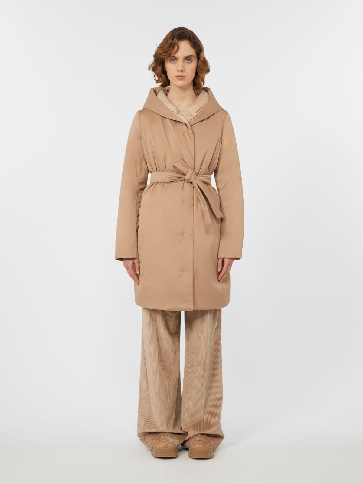 Reversible down jacket in water-repellent fabric - BISCUIT - Weekend - 2