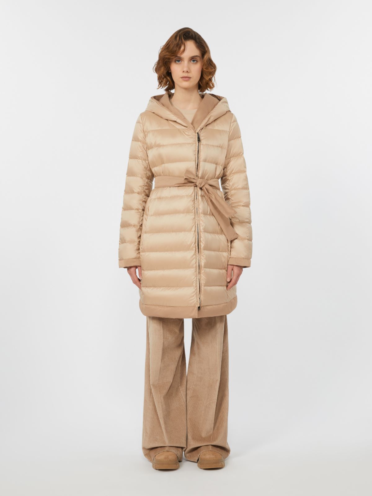 Reversible down jacket in water-repellent fabric - BISCUIT - Weekend - 4