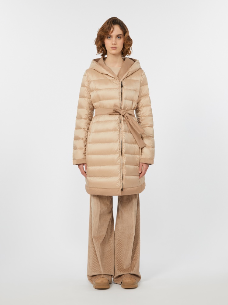 Reversible down jacket in water-repellent fabric - BISCUIT - Weekend