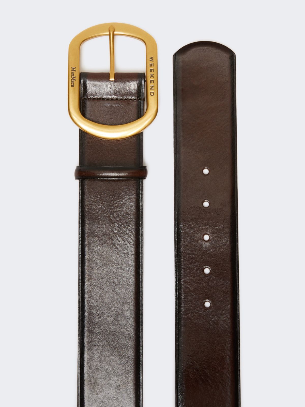 Leather belt - DARK BROWN - Weekend - 2