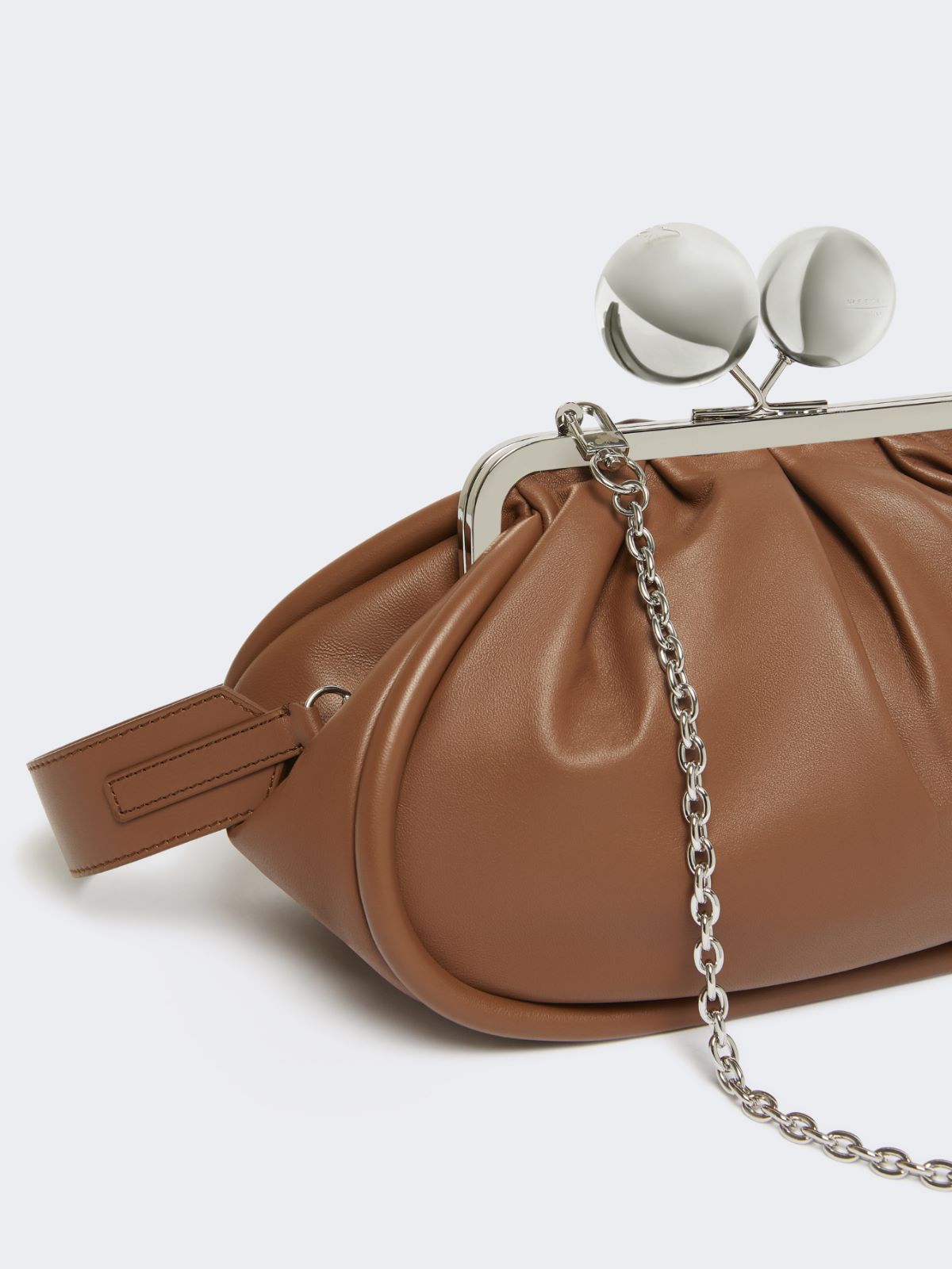 Medium Pasticcino Bag in glossy nappa leather - TOBACCO - Weekend - 4