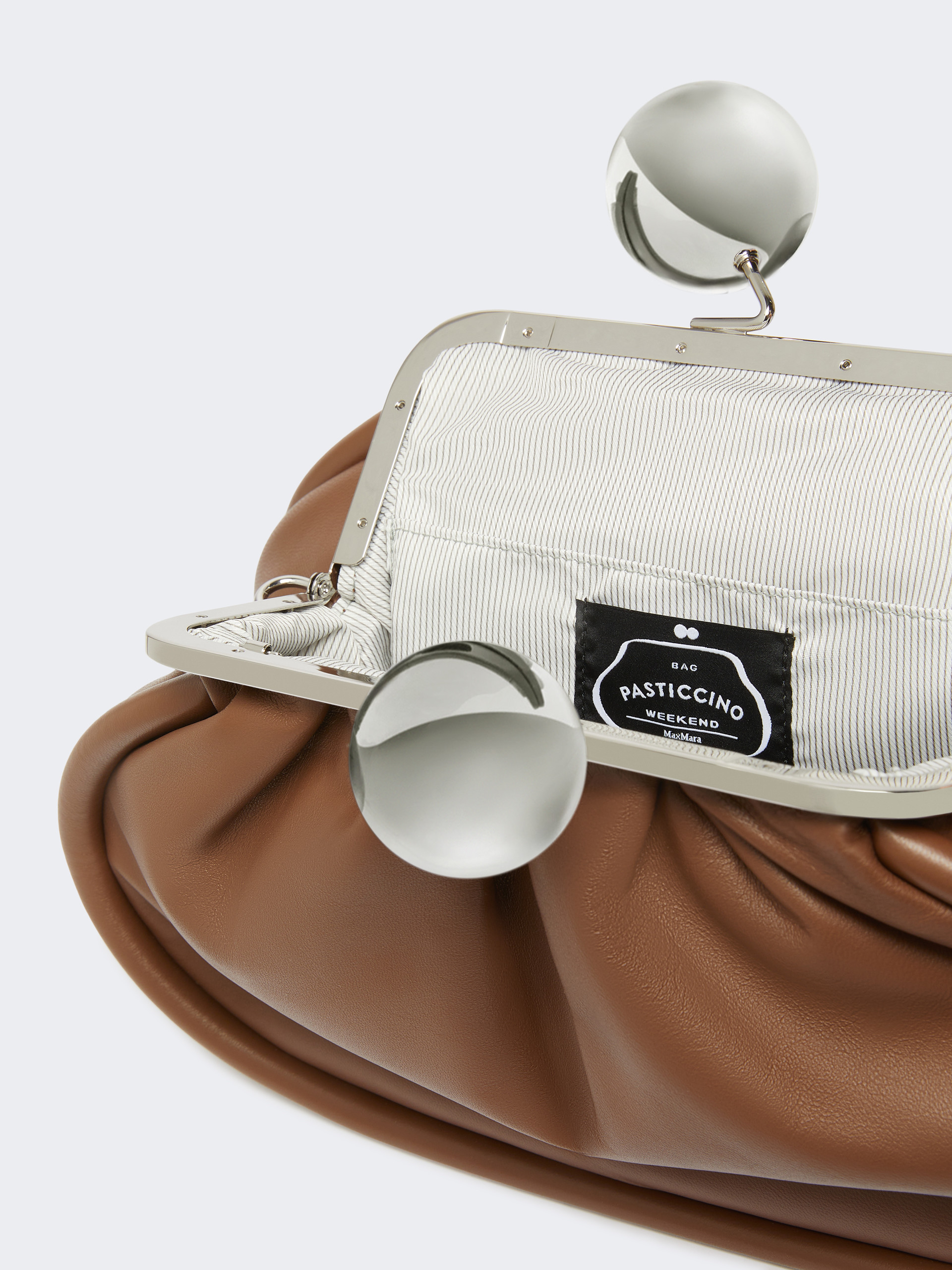 Medium Pasticcino Bag in glossy nappa leather - TOBACCO - Weekend Max Mara - 6