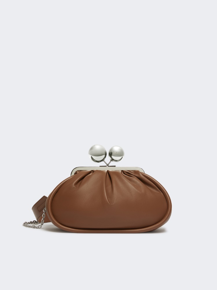 Medium Pasticcino Bag in glossy nappa leather - TOBACCO - Weekend