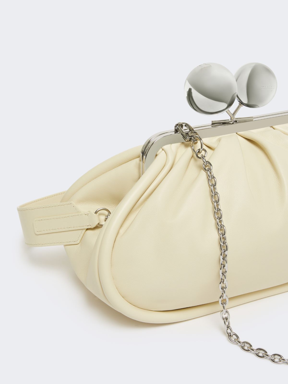 Medium Pasticcino Bag in glossy nappa leather - IVORY - Weekend - 4