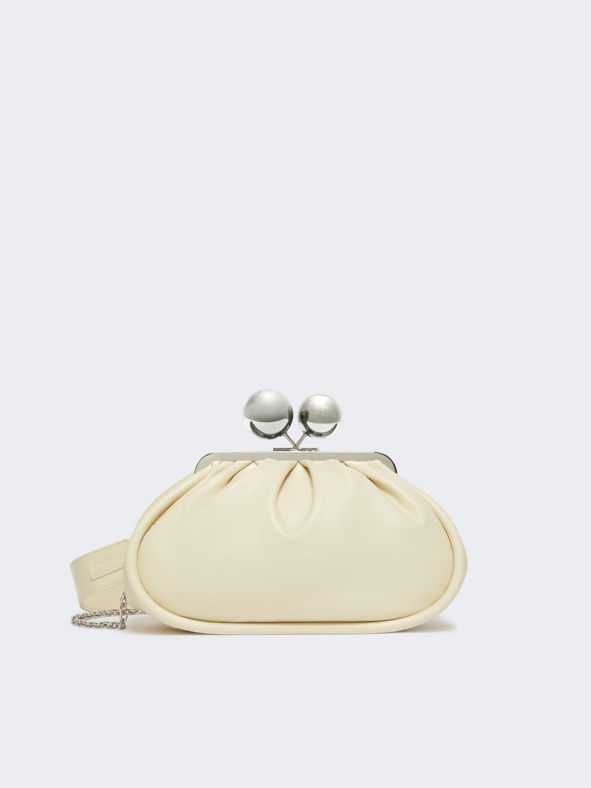 Medium Pasticcino Bag in glossy nappa leather - IVORY - Weekend