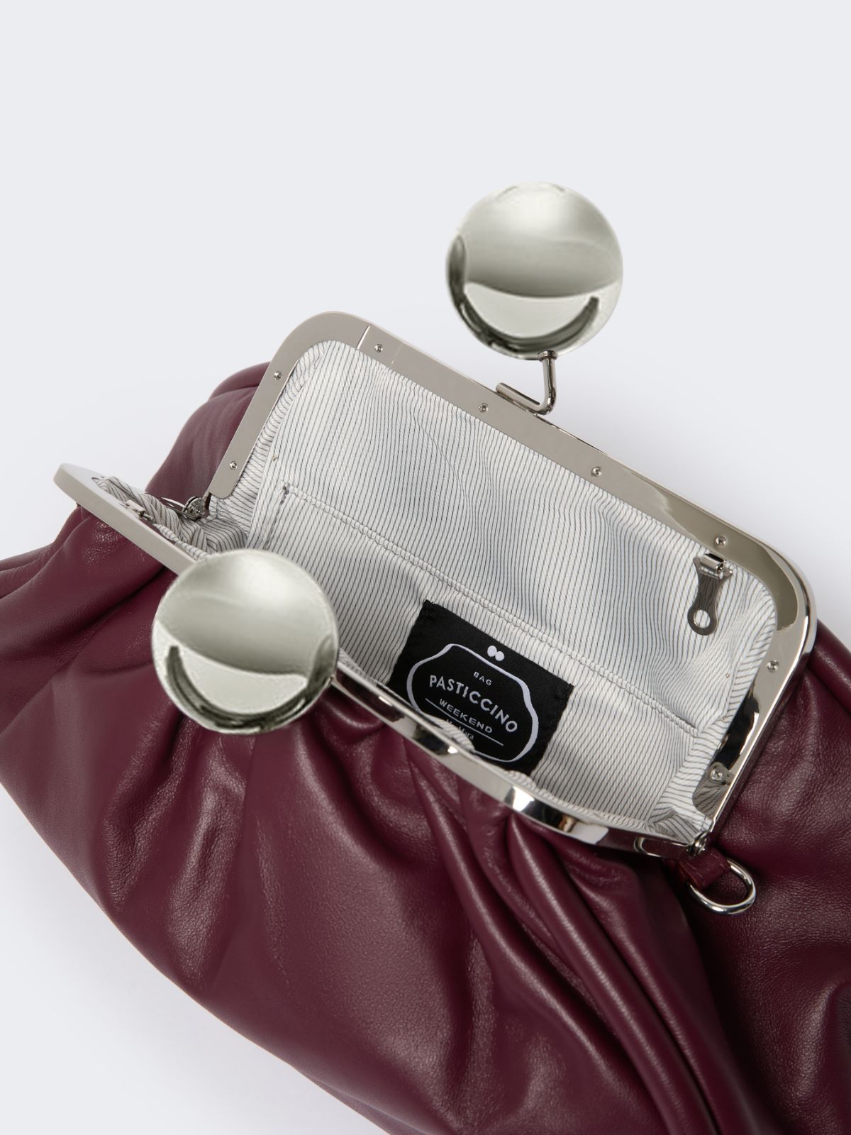 Medium Pasticcino Bag in glossy nappa leather - RED PURPLE - Weekend - 6