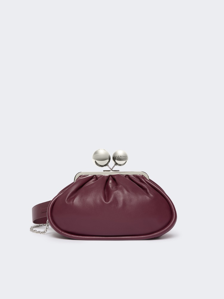 Medium Pasticcino Bag in glossy nappa leather - RED PURPLE - Weekend