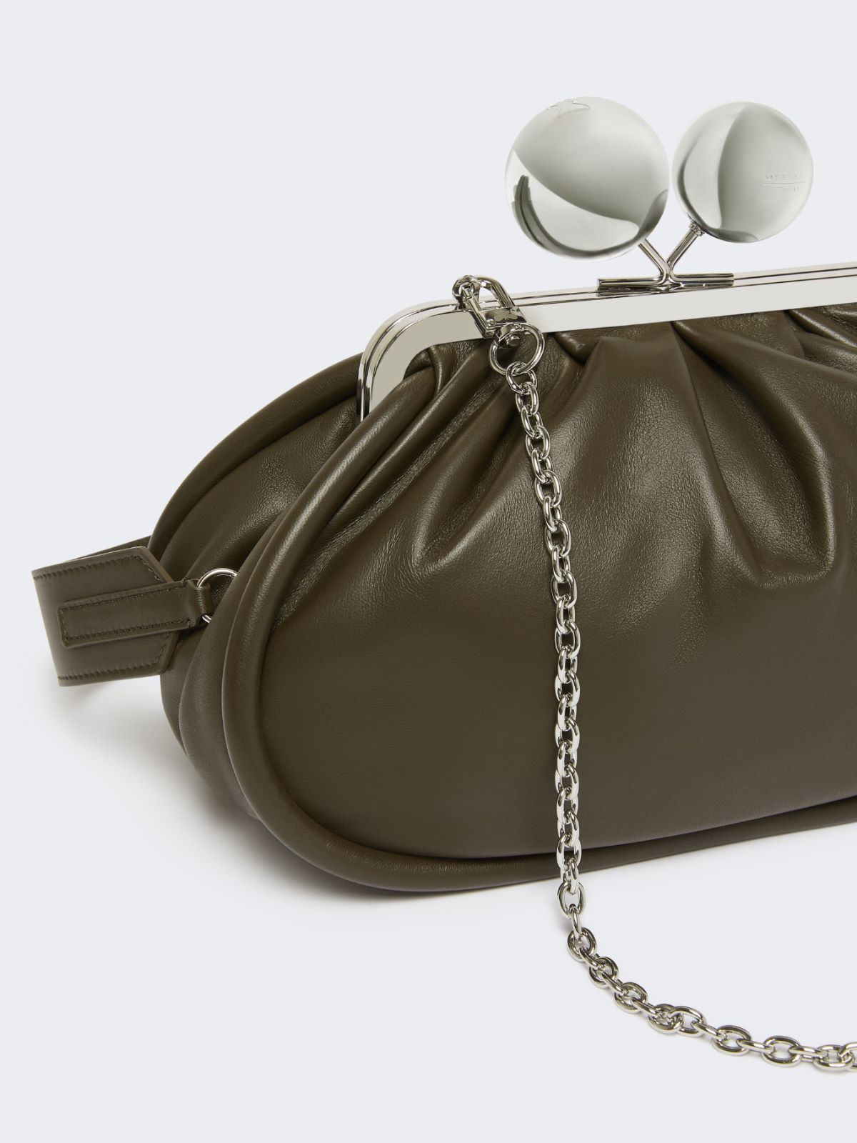Medium Pasticcino Bag in glossy nappa leather - KAKI - Weekend - 4