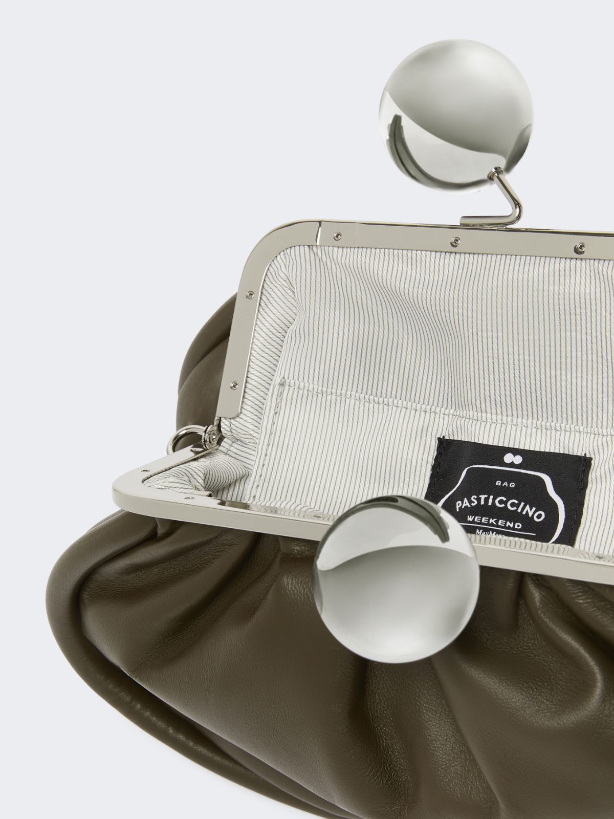 Medium Pasticcino Bag in glossy nappa leather - KAKI - Weekend - 6