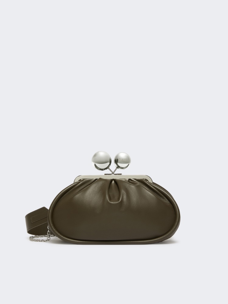 Medium Pasticcino Bag in glossy nappa leather - KAKI - Weekend