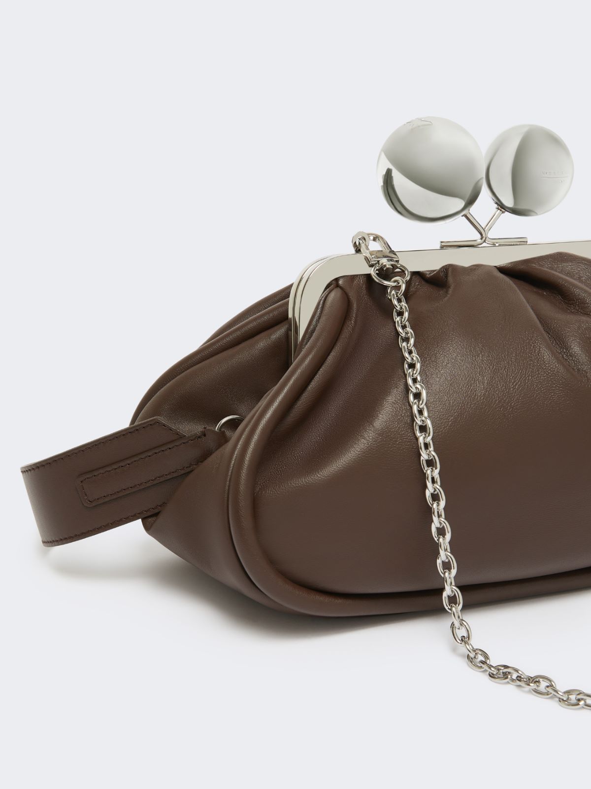 Medium Pasticcino Bag in glossy nappa leather - BROWN - Weekend - 4