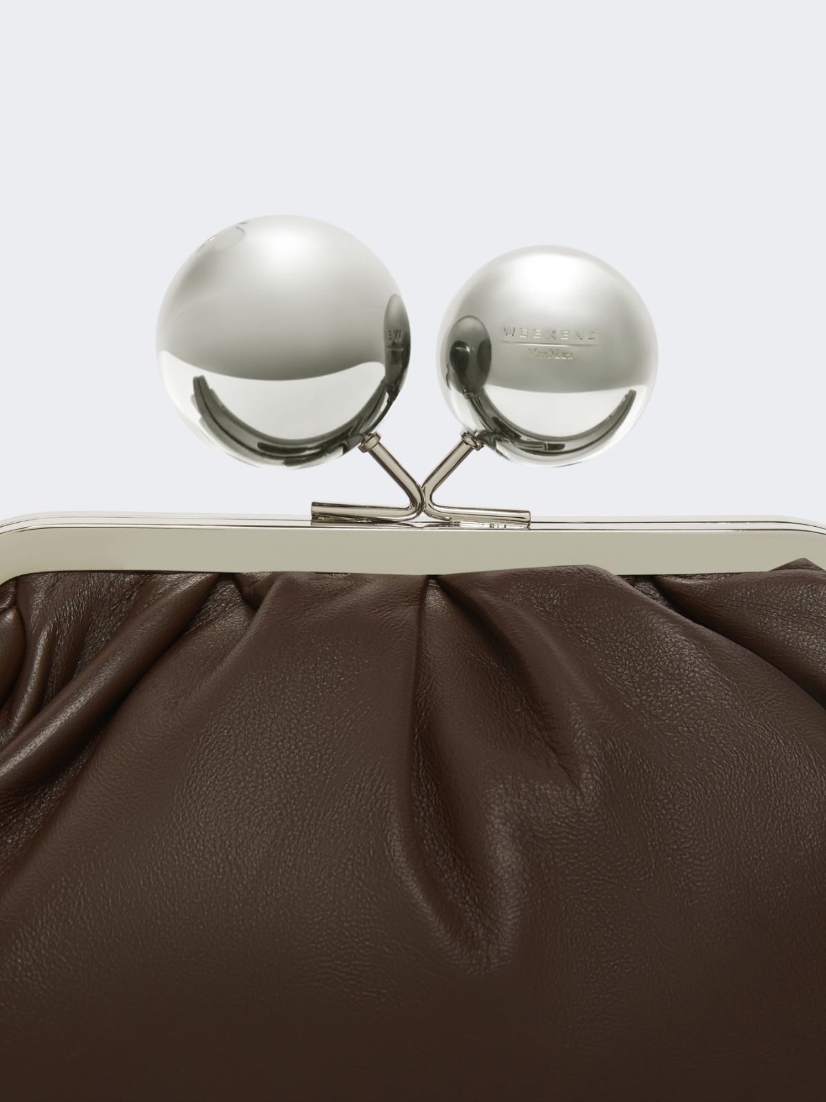 Medium Pasticcino Bag in glossy nappa leather - BROWN - Weekend - 5