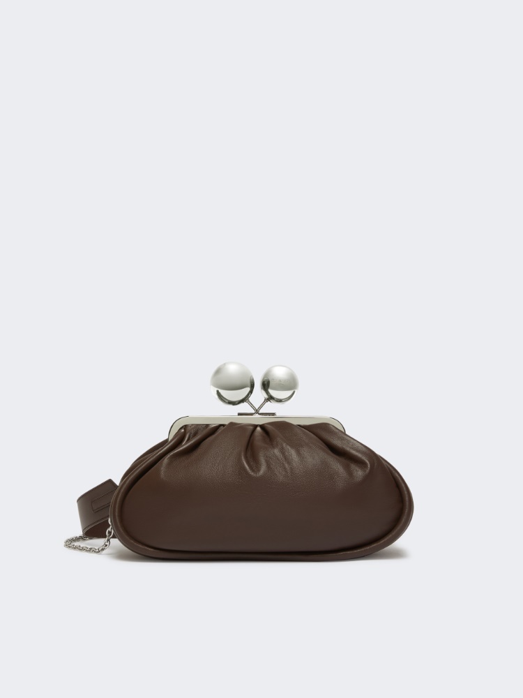 Medium Pasticcino Bag in glossy nappa leather - BROWN - Weekend