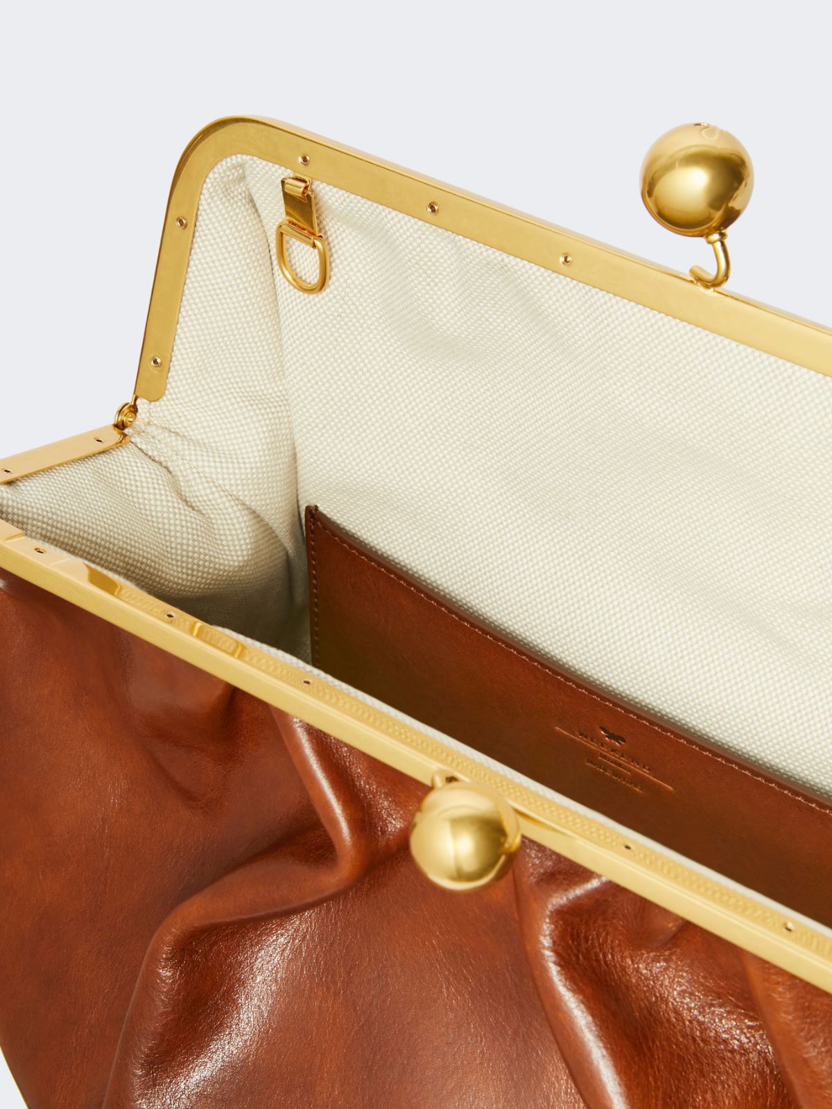 Leather Pasticcino Bag - TOBACCO - Weekend - 6
