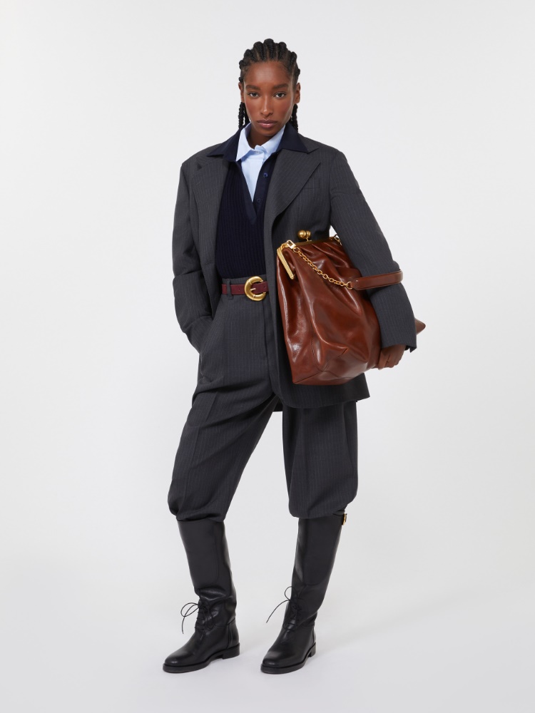 Leather Pasticcino Bag - TOBACCO - Weekend - 2