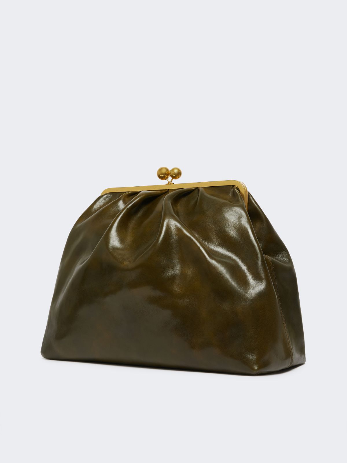 Leather Pasticcino Bag - OLIVE GREEN - Weekend - 2