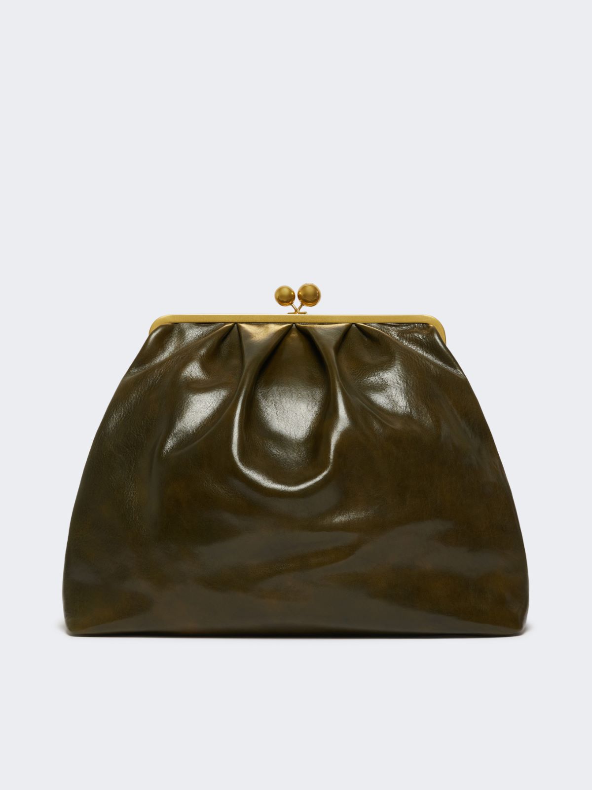 Leather Pasticcino Bag - OLIVE GREEN - Weekend - 3