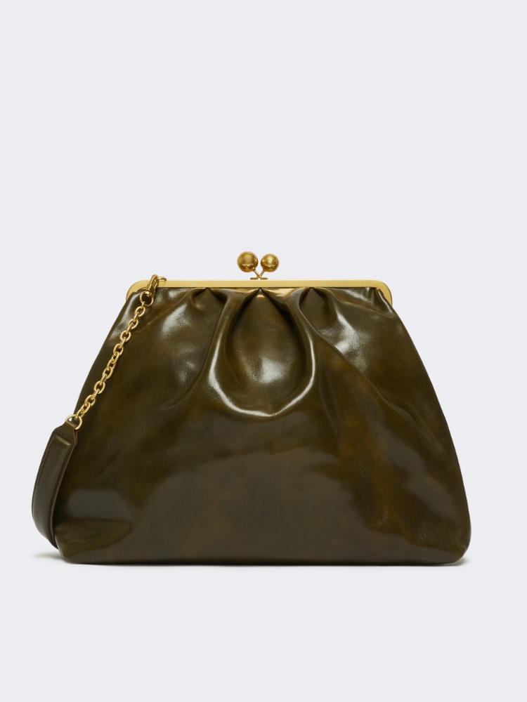 Leather Pasticcino Bag - OLIVE GREEN - Weekend