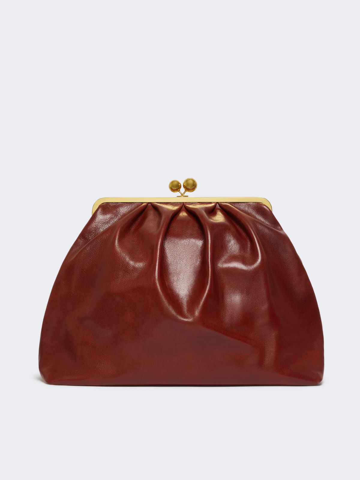Leather Pasticcino Bag - BORDEAUX - Weekend - 3
