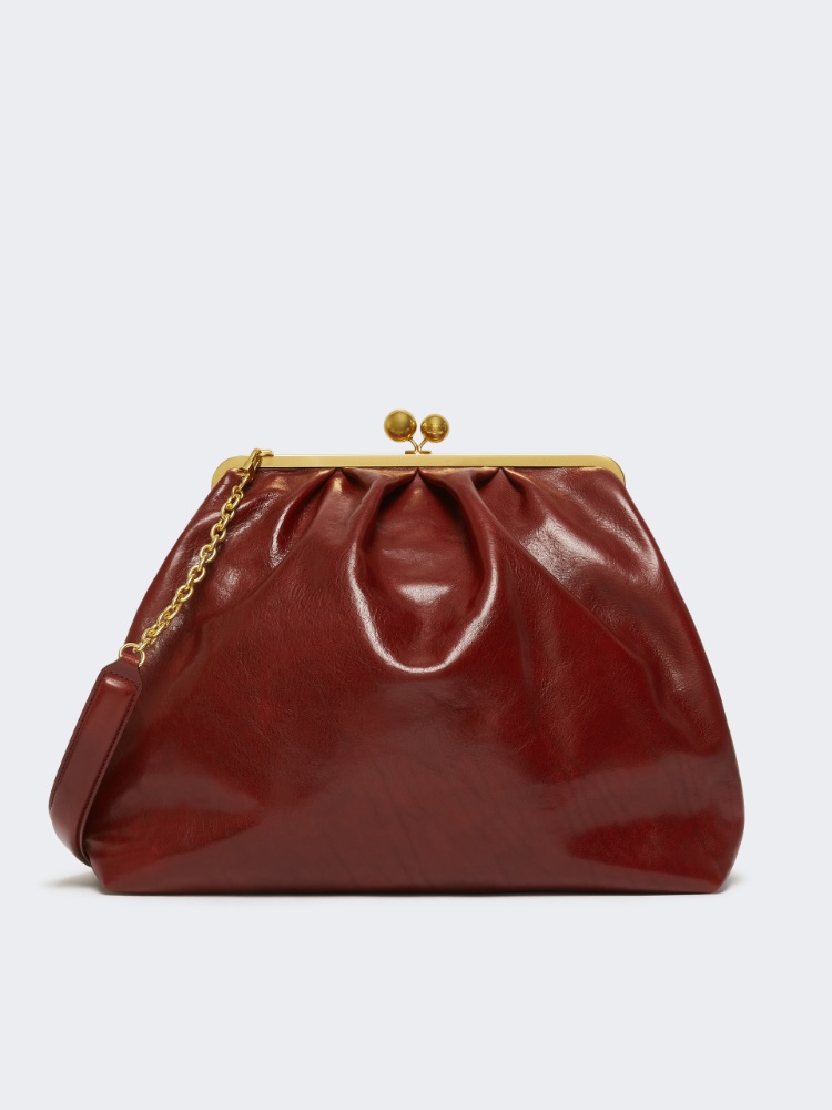 Leather Pasticcino Bag - BORDEAUX - Weekend