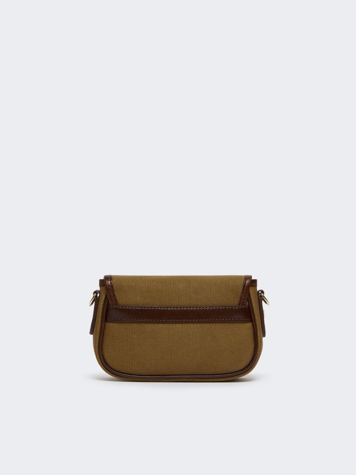 Cotton and leather crossbody bag - BRONZE - Weekend - 3