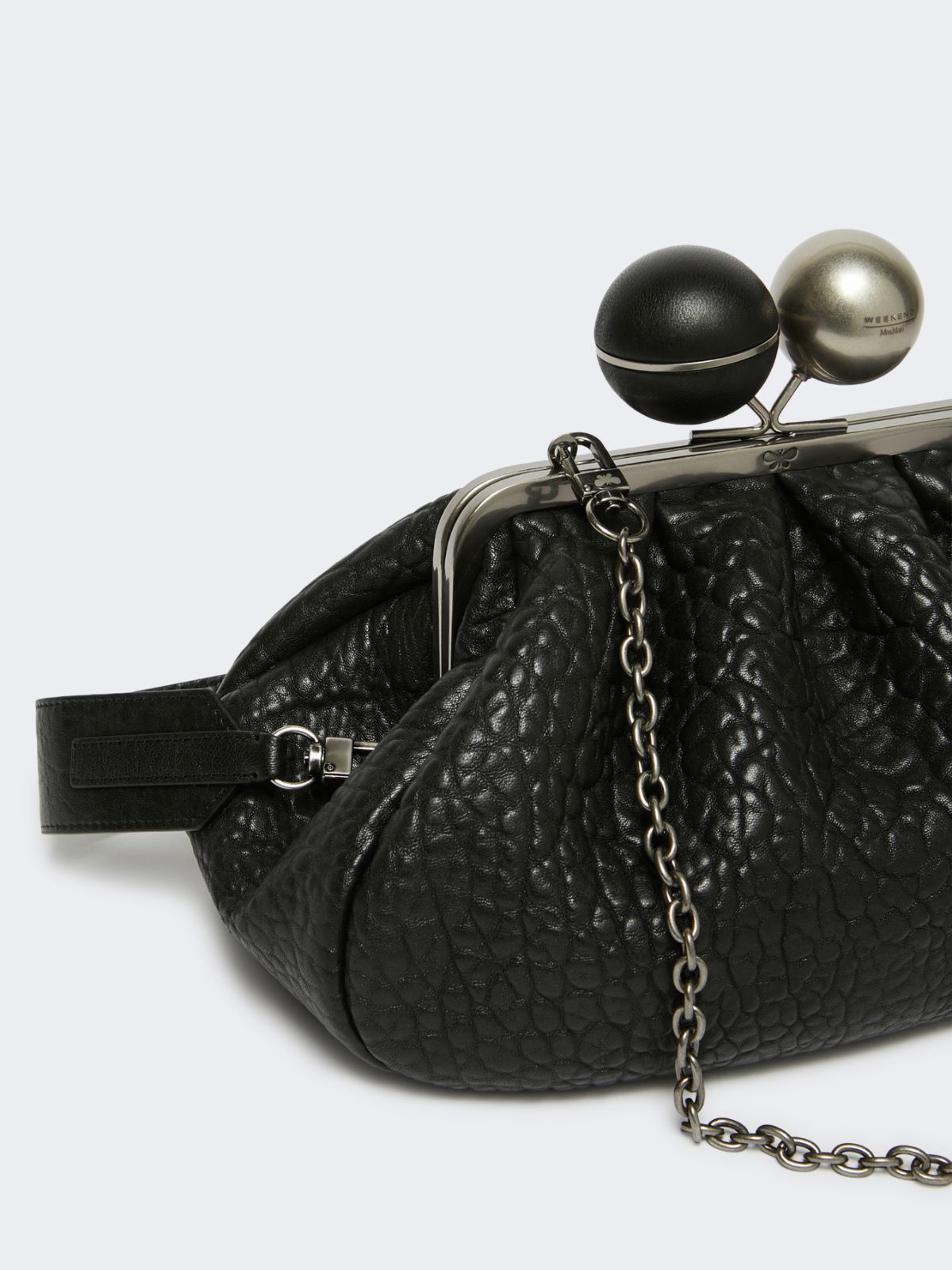 Medium nappa leather Pasticcino Bag - BLACK - Weekend - 4